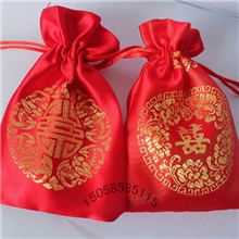 织锦绸缎喜糖袋喜蛋袋10*14CM简喜字