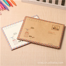 偶像韩国文具批发米色航空式信封
