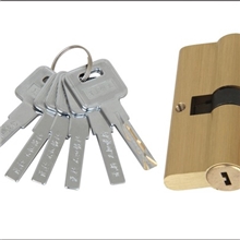 广州禁盗锁业超B级全铜AB匙100中、平面内铣牙叶片插芯锁头