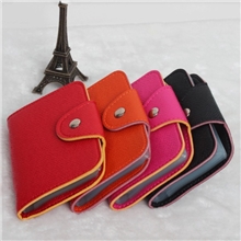 皮质时尚带扣26卡位卡包