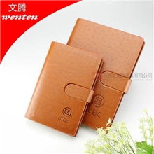 文腾厂家专业定做商务记事本鸵鸟皮商务笔记本