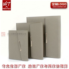 文腾厂家专业定做金属磁扣三折笔记本pu皮记事本