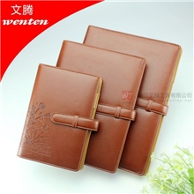 文腾厂家专业定做2013新款活页真皮笔记本高档记事本