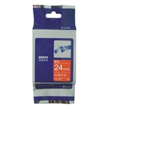 国产brother兄弟标签色带,24MM*8M，红底白字,TZe-455