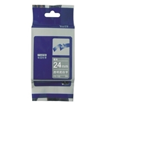 国产brother兄弟标签色带,24MM*8M，透明底白字,TZe-155