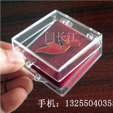 正方形透明塑料盒PS徽章盒徽标盒团徽盒塑胶盒4*4*1.9CM