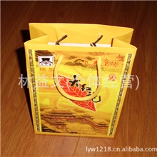 【纸袋厂家】大红袍手提袋图案黄色哑光精致质量保证