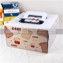 淘宝热卖樱桃6寸方形生日蛋糕芝士奶油蛋糕盒送高档金膜底托