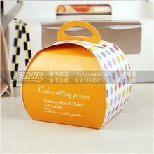 厂家批发韩国黄点小号手提慕斯盒西点蛋糕盒食品包装爆款热卖