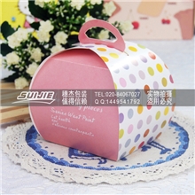 [现货]热卖韩国粉色波点小号手提慕思慕斯盒西点蛋糕盒糖果盒
