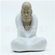 汝窑茶宠批发德化紫砂茶宠茶宠专业批发乡仕陶雕汉白系列