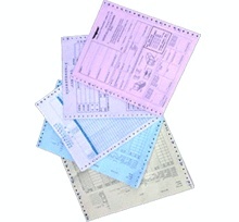 带孔电脑机打票据印刷