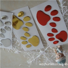 小狗小熊脚印汽车金属贴3D立体车贴个性脚印型