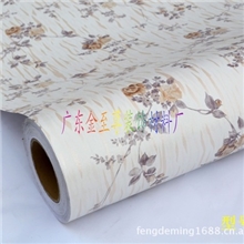【厂家现货批发】高档自粘即时贴墙贴壁纸卧室工程自粘墙纸壁纸