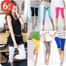 春夏糖果色显瘦七分裤打底裤冰丝大码七分裤女夏薄款