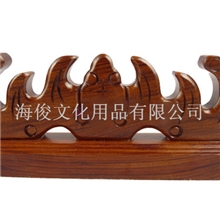 文房四宝厂家鸡翅木蝙蝠毛笔笔搁热销笔木质笔架展示架特价