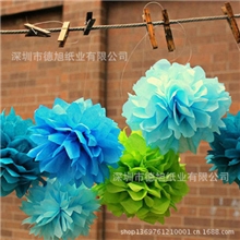 厂家直销纸花纸球彩色纸花颜色多种欧美首选装饰必备