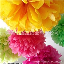 纸花纸花球婚庆节日室内外装饰布置纸质工艺品批发