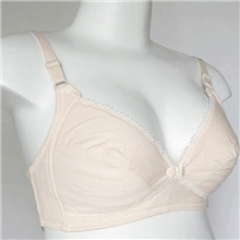 厂家直销孕妇前开扣式纯棉哺乳文胸孕妇无钢托内衣粉肤两色