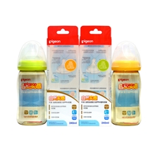 贝亲批发自然实感宽口PPSU塑料奶瓶240mlAA74/AA75可开发票