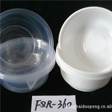 日式一次性塑料pp性汤碗360毫升打包碗一次性汤面碗带盖批发