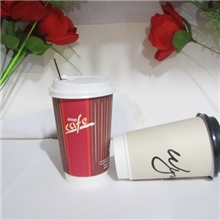 供应批发鑫恒越16盎司咖啡杯热饮杯一次性加厚纸杯