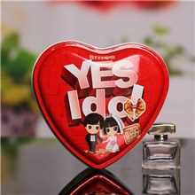 厂家直销新款创意马口铁喜糖盒心形喜糖铁盒子婚庆用品铁盒