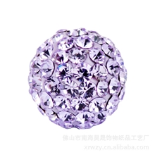 6MMDIY配件耳环项链香巴拉珠子配件软陶AB泥珠子水钻球（国A钻）