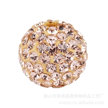 8MM国A钻球耳环耳钉配件香巴拉珠子手链配件AB泥珠子软陶钻球