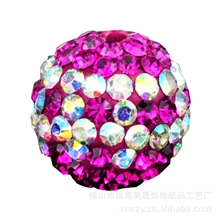30MM国A软陶钻球AB泥钻球香巴拉手链项链DIY配件水钻珠大尺寸