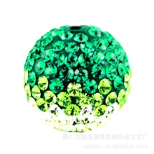 35MM国A钻软陶AB泥钻球香巴拉手链项链DIY配件满钻珠