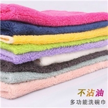 不沾油洗碗巾竹炭纤维百洁布纳米毛巾/家务清洁巾超细纤维巾