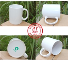 热转印杯子特级白杯涂层杯子带logo特级白杯涂层陶瓷马克杯