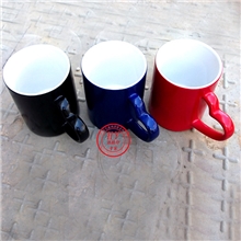 热转印变色杯/心形变色杯/变色马克杯/桃心变色杯新款