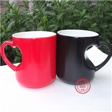 桃心变色杯定做照片diy魔术杯变色杯子定制马克杯创意情侣