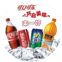可口可乐静电膜丝网印刷、亚克力材质、pet材质丝网印刷