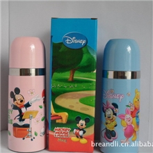 正品热卖正版迪斯尼迪士尼Disney卡通子弹头保温学生杯子350ML
