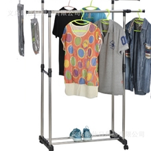 不锈钢落地杆晾衣架带轮子可以移动晾衣架/晾晒架201A