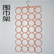 厂家直销围巾架丝巾架28圈可折叠多功能草编围巾架丝巾展示架