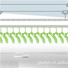 供应自动晾衣架铝合金扇形银白双杆（新款）