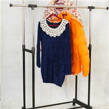 家居用品批发不锈钢+喷塑铁管可伸缩移动落地折叠晾衣架