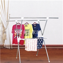 家居批发优质多功能翻板x型伸缩衣架可拆装移动不锈钢晾晒衣架