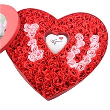 【情人节】情侣恋人热卖浪漫礼品带灯ILOVEU玫瑰香皂花100朵