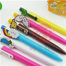 工厂直销塑料平面圆珠笔配件多色套色移印丝印加工,