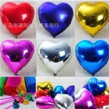 外贸畅销铝膜气球18英寸铝箔气球爱心气球心形氢气球