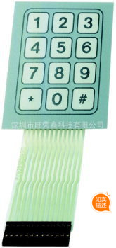 深圳薄膜开关面板贴膜专业生产厂家，控制面板按键，触摸开关面贴