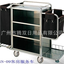 批发酒店用品客房服务车不锈钢服务车清洁服务车三层服务车