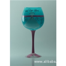 手绘玻璃红酒杯，啤酒杯，果汁杯paintandhandglassware