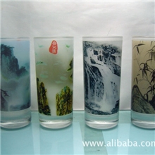 玻璃杯，蒙砂玻璃水杯，玻璃酒杯，奶茶杯，果汁杯Frostedglass