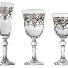 玻璃杯，银边玻璃红酒杯，玻璃水杯、果汁杯silverglassware